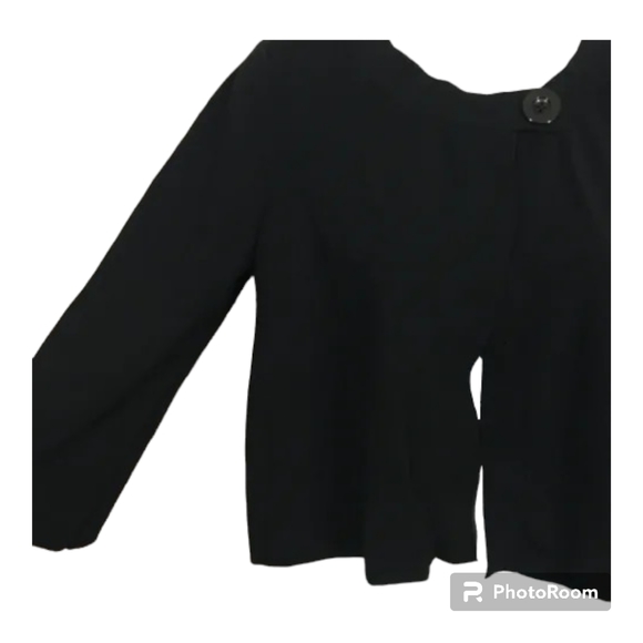 Cable & Gauge Womens Black Button Sweater w 3/4 sleeves - Picture 5 of 6